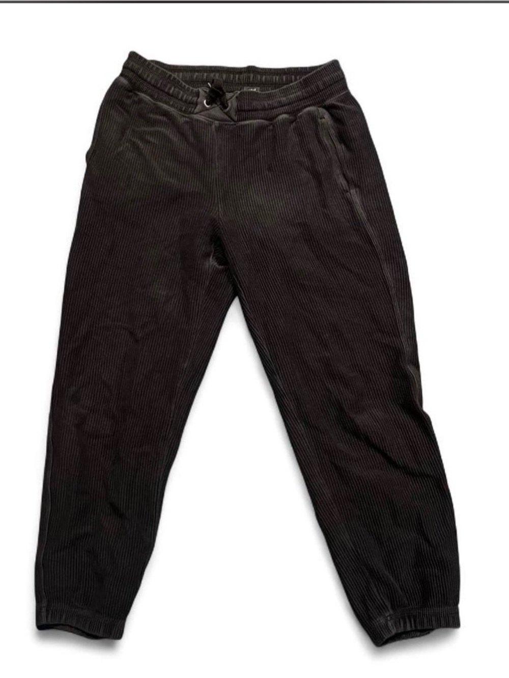 aerie Women’s Charcoal Corduroy Joggers with Drawstring Waist